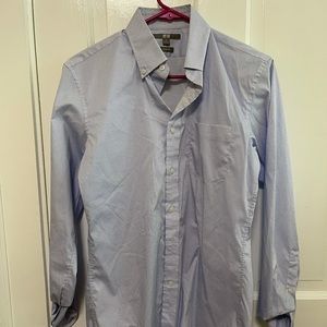 Like New Uniqlo Slim Fit Blue Dot Shirt in Small